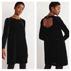 Boden Velvet Open Back Mini Shift Dress